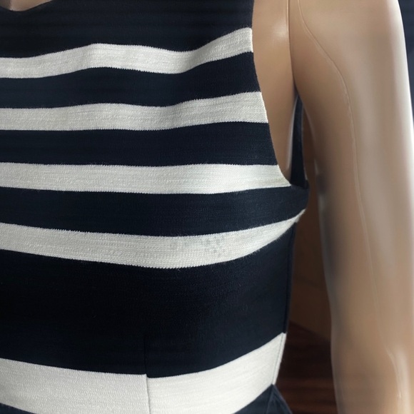 MADEWELL BLACK STRIPED MINI DRESS - Picture 4 of 10